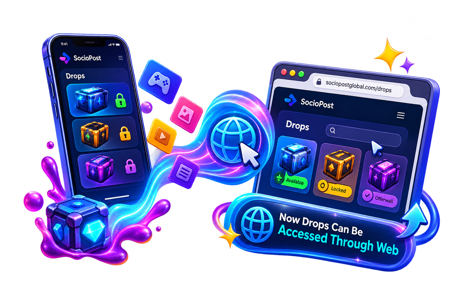 Drops Web Mode preview